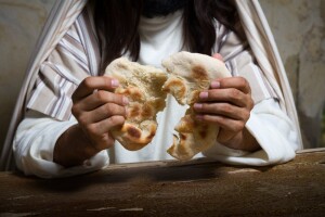 jesus breaking bread