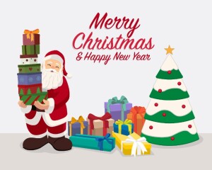 Santa Claus Gift Merry Christmas & Happy New Year